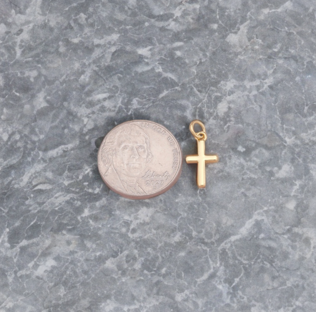 14K Gold Filled Cross Charm