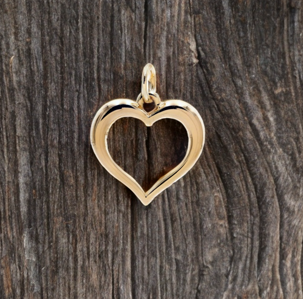 14K Gold Plated Heart Charm