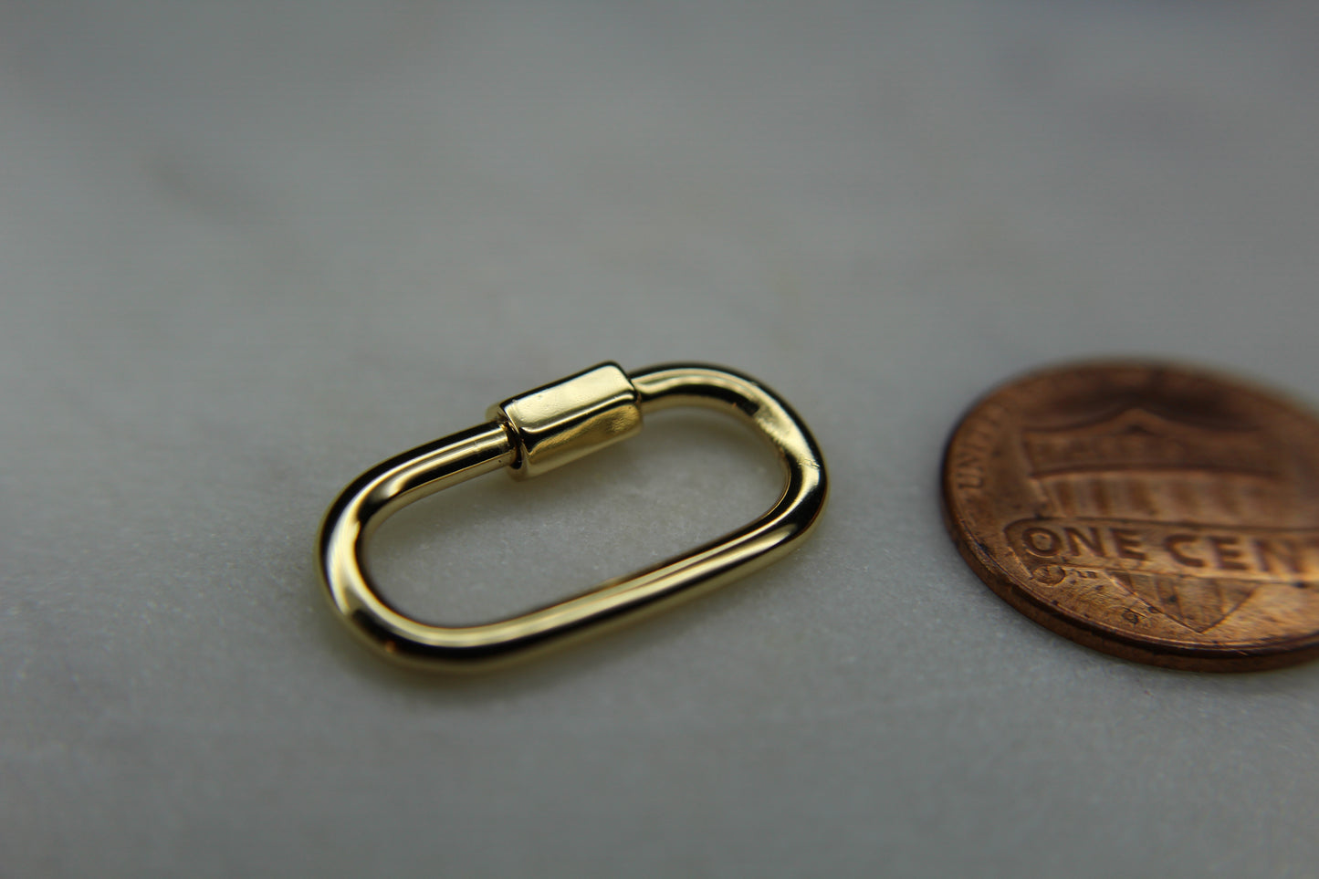 14K Gold Filled Carabiner Clasp Charm