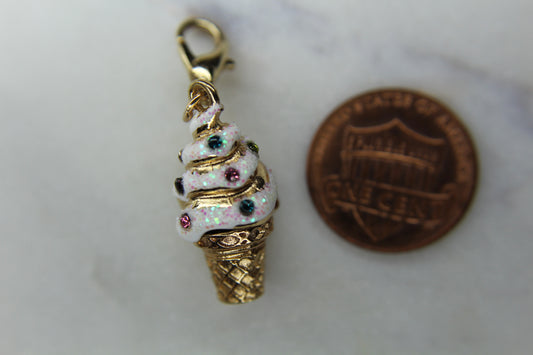 Enameled Clasp Ice Cream Cone