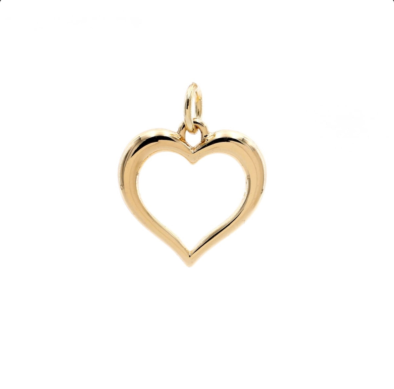 14K Gold Plated Heart Charm